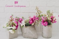 Great DIY Cement Centerpieces For Your Wedding Day