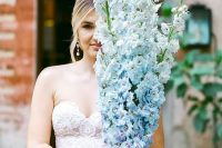 a gorgeous long stem wedding bouquet