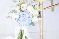 a lovely hydrangeas wedding bouqet