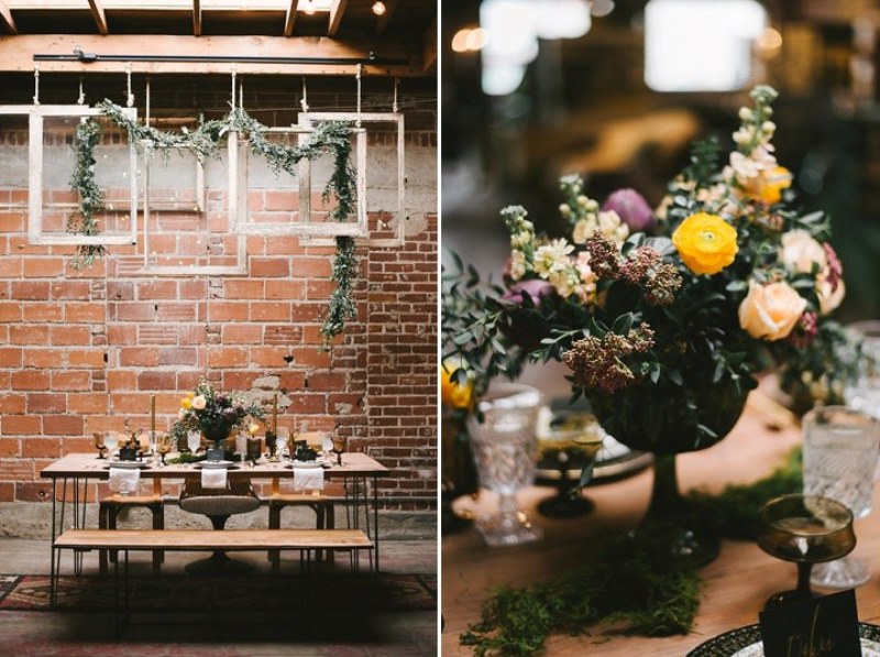 Picture Of boho meets industrial wedding inspiration  12