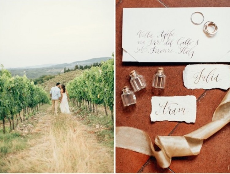 Gorgeous Tuscan Hills Engagement Shoot