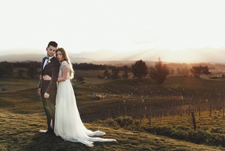 Intimate And Romantic Vineyard Wedding Shoot