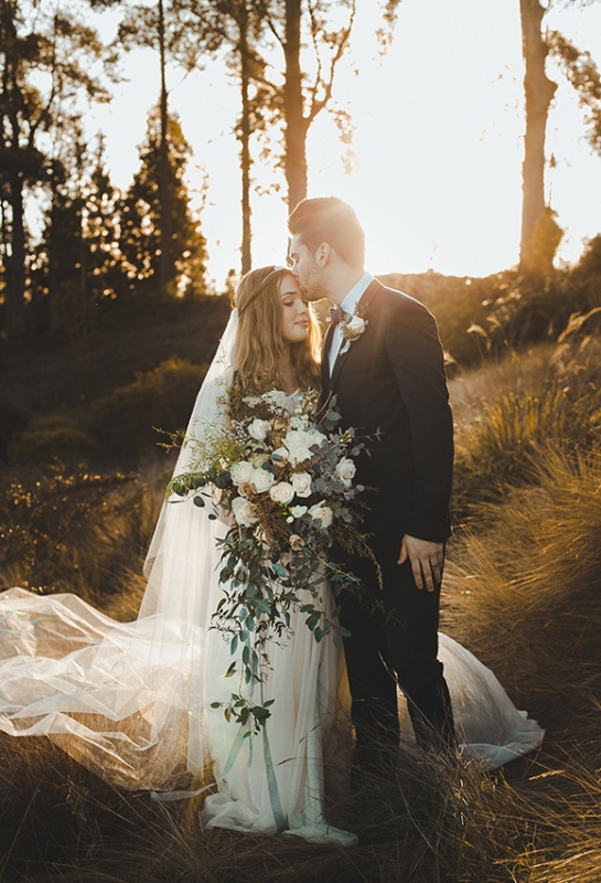 Picture Of intimate and romantic vineyard wedding shoot  19