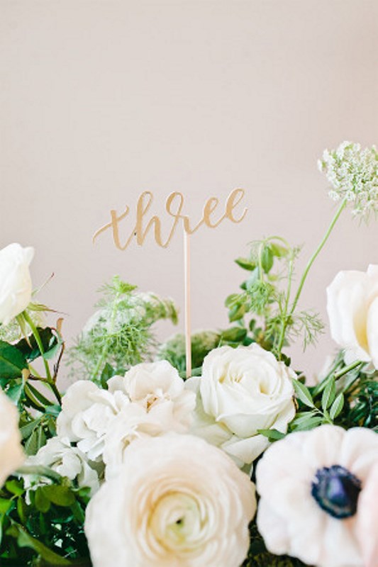 Lovely DIY Calligraphy Table Numbers