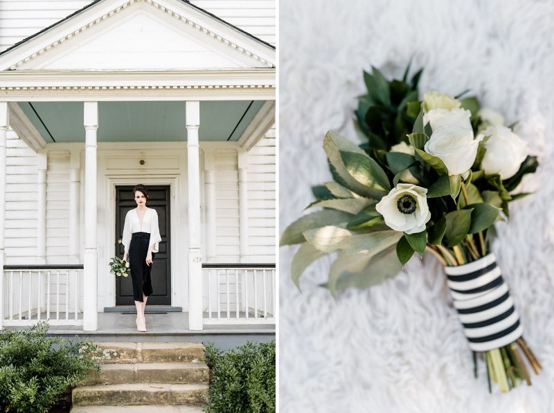 Rustic organic and modern black and white wedding  3