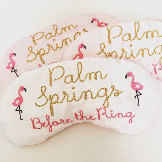 Palm Springs neck pillows for comfortable travelling are great fun tropical shower favors