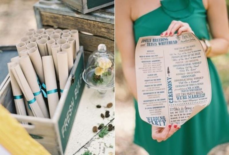 Picture Of beautiful and fun wedding programs to get inspired  21