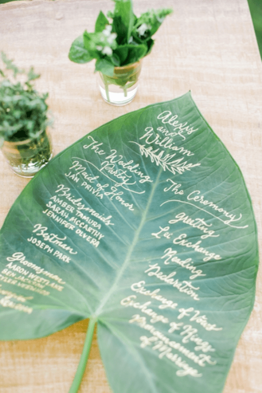 Picture Of beautiful and fun wedding programs to get inspired  6