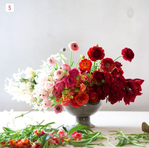 Chic DIY Ombre Floral Wedding Centerpiece