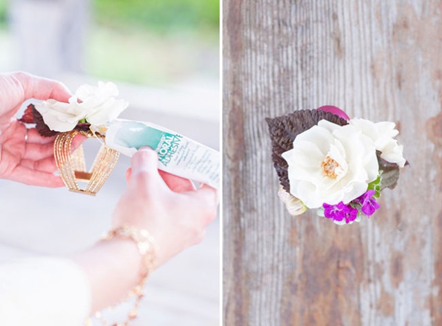 DIY Boho Flower Bracelets For Bridesmaids