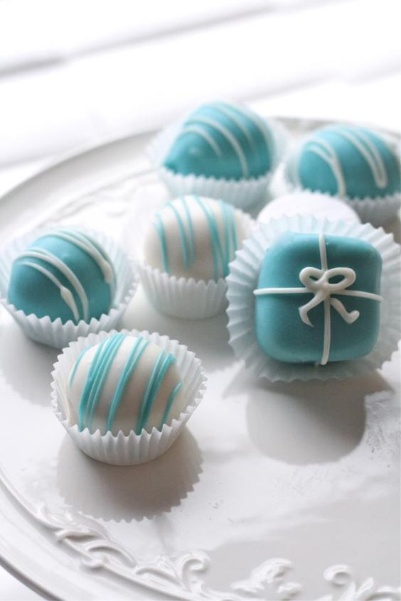 chocolate styled for a breakfast at Tiffany's bridal shower