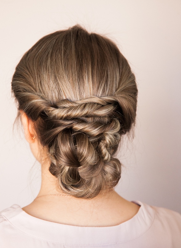 Easy DIY Rustic Chic Low Braided Updo