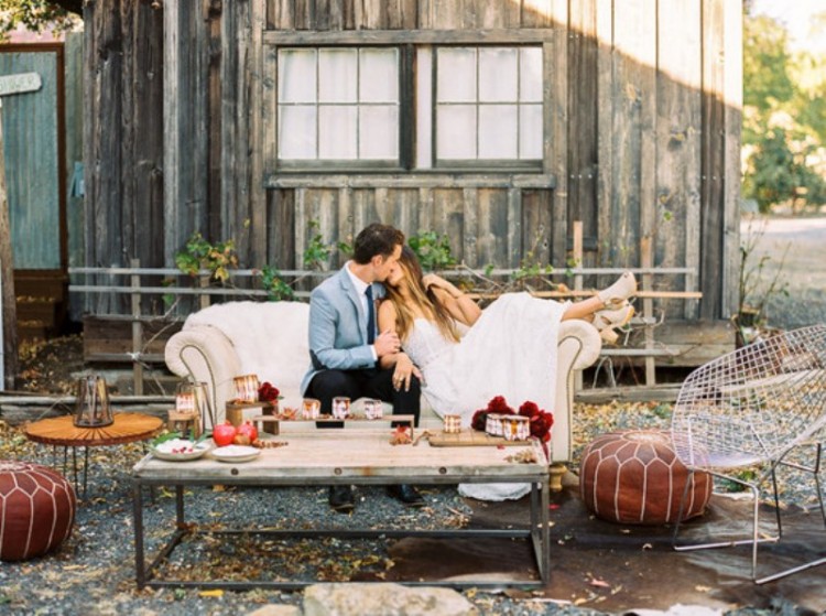 Fall Jewel Toned Rustic Ranch Wedding Inspiration