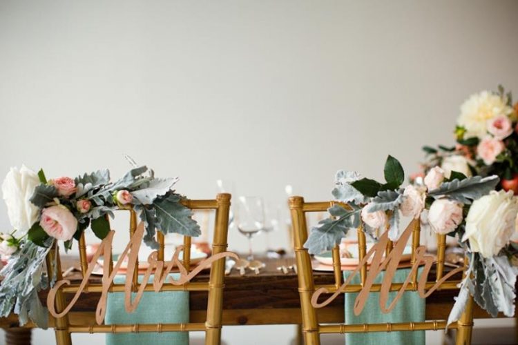 Mint And Rose Gold Wedding Shoot With Three Eclectic Table Designs