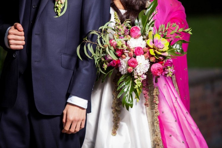 Modern Geometric Asian Fusion Themed Wedding Shoot
