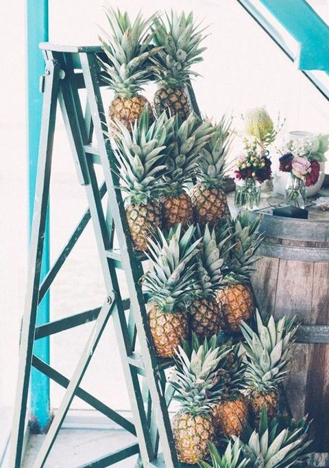 pineapples as tropical bridal shower favors are a fun and whimsy idea