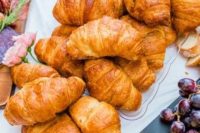 serve delicious French croissants for your bridal shower, they show off truly French spirit and taste amazing