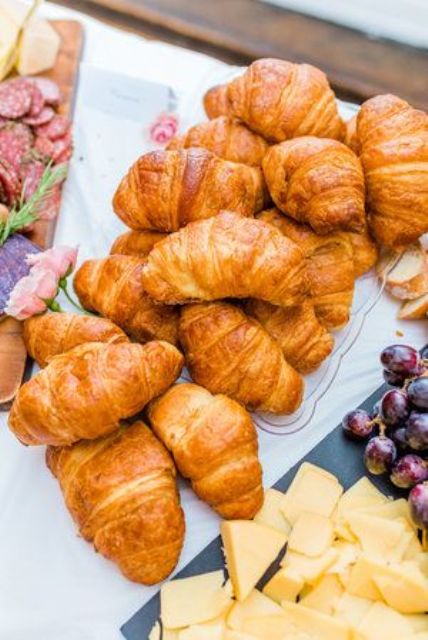 serve delicious French croissants for your bridal shower, they show off truly French spirit and taste amazing