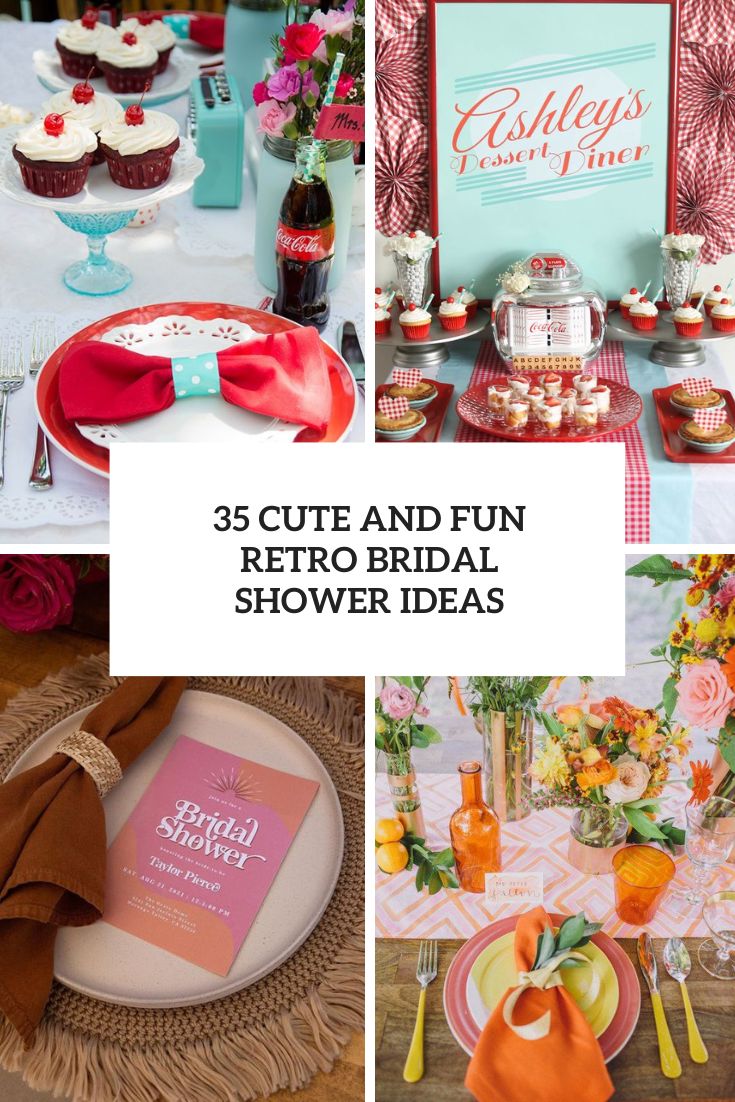 cute and fun retro bridal shower ideas cover