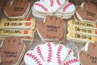 Baseball themed cookies
