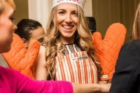 Cooking themed bridal shower look for brides