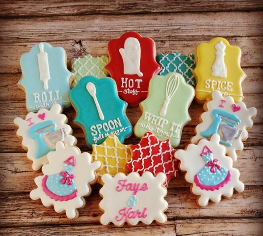 Cooking themed cookies