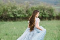 Custom Hand-painted Serenity Wedding Dress By Chantel Lauren Designs