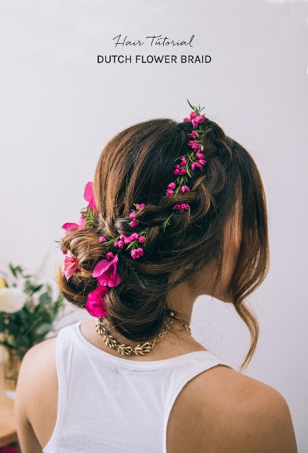 Cute DIY Dutch Flower Braid For Brides