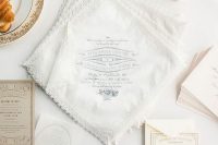 French-Inspired Handkerchief Wedding Invitations
