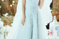Pastel Blue Wedding Dress By Amanda Wyatt