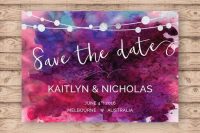 Purple Watercolor Save-The-Date