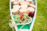 Rustic Canoe Wedding Decor