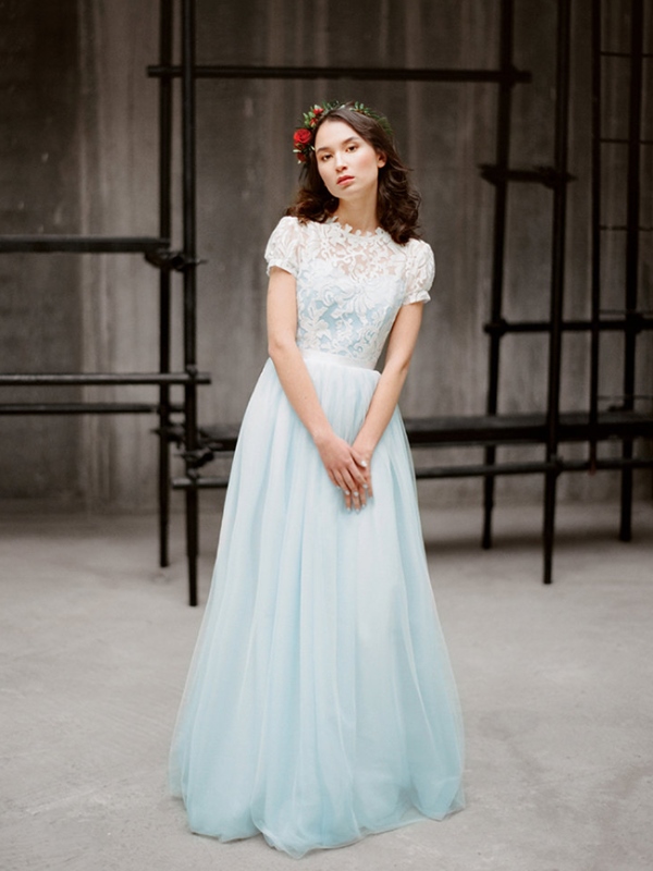 Serenity Bridal Dress With A Lace Applique by Milamira Bridal