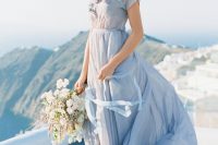 Serenity Wedding Dress With A Flowing Skirt by Cathy Telle