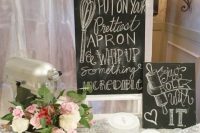 Sign for cooking themed bridal showers