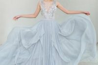 Silvery Grey Wedding Gown By Carousel Fashion