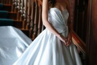 Soft Blue Silk Wedding Gown By Sareh Nouri Fall 2016