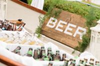 Wedding Canoe Beer Station