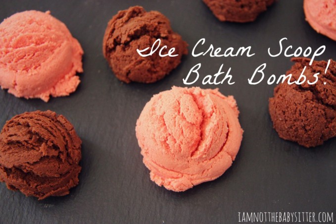 All Natural Ice Cream Scoop Bath Bombs (via iamnotthebabysitter)
