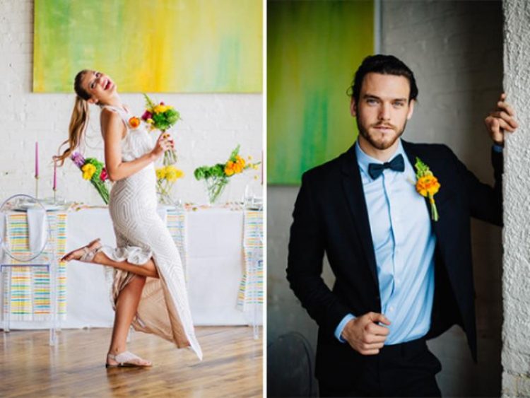 Modern And Vibrant Watercolor Wedding Inspiration