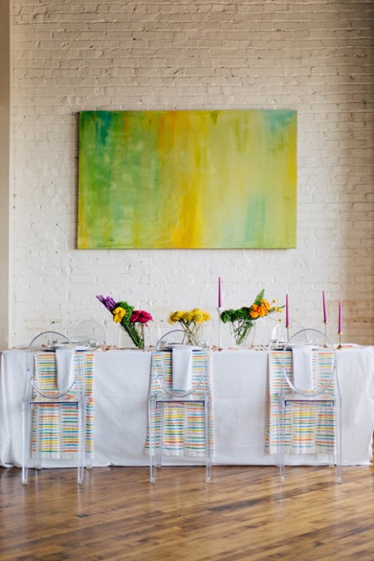 Picture Of modern vibrant watercolor wedding inspiration  7