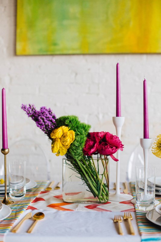 Modern And Vibrant Watercolor Wedding Inspiration