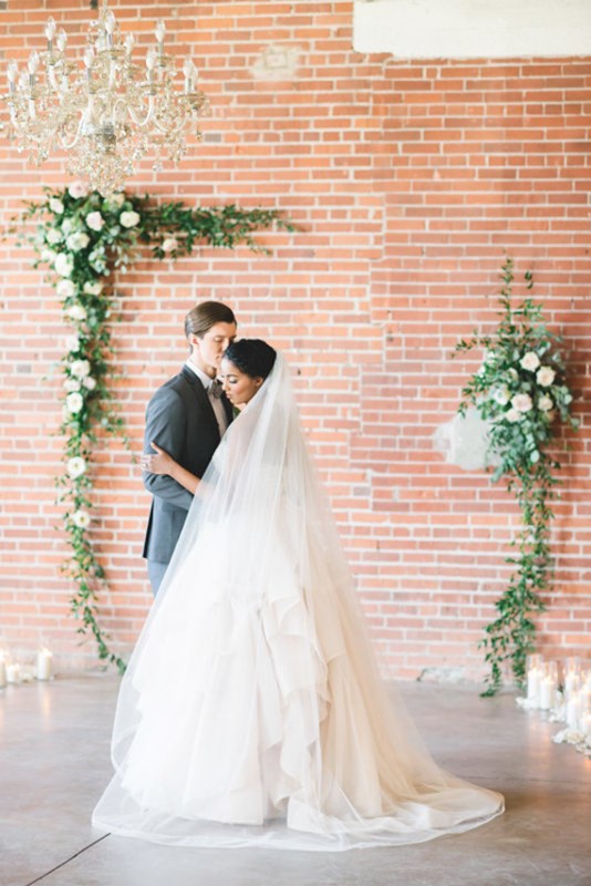 Elegant White Wedding Shoot At An Industrial Space