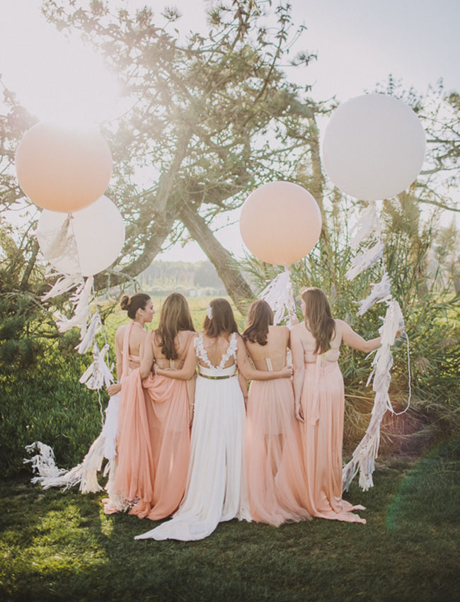 peachy bridesmaids dresses