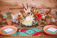 03 cactus boho desert tablescape