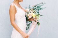 04 V-neckline lace gown