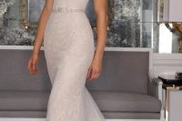 04 strapless sheath wedding gown