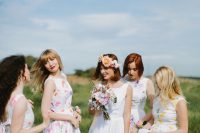 07 bold floral bridesmaids dresses