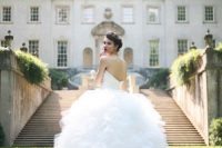 10 ruffled strapless ball gown