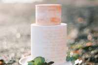 14 amber-colored cake with quotes